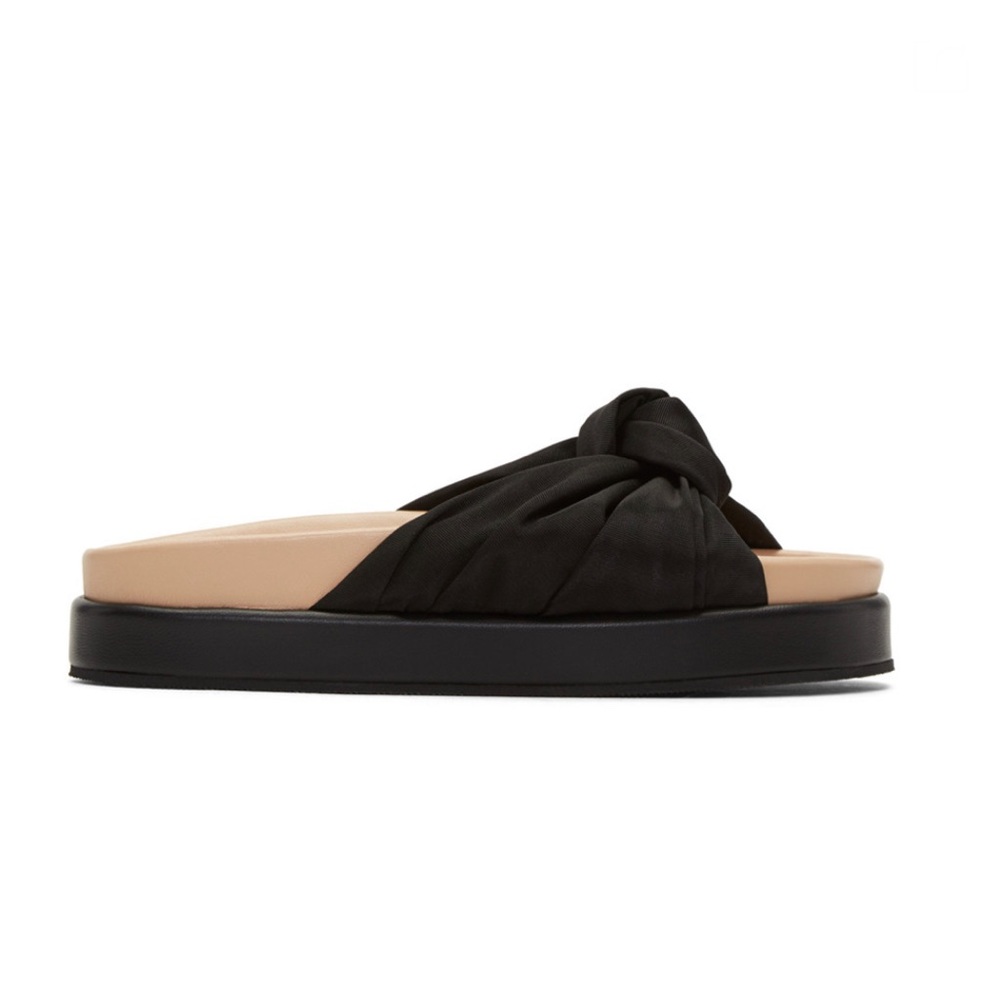 Helmut Lang Knot Knotted Black Slides Sandals